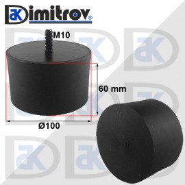 Антивибрационен тампон М10 х Ø100 х 60 mm
